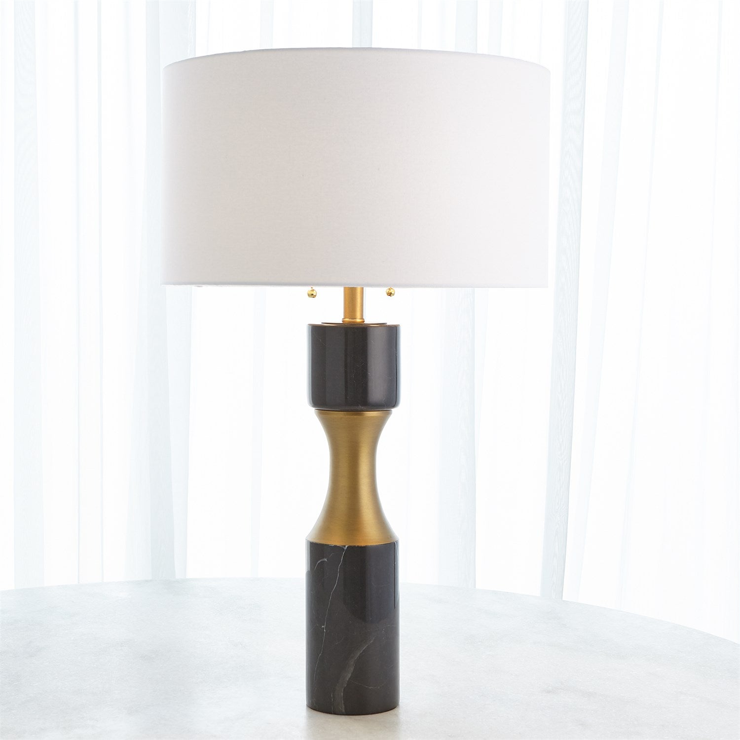 Marble Cinch Lamp - Black-Global Views-GVSA-8.82974-Table Lamps-1-France and Son