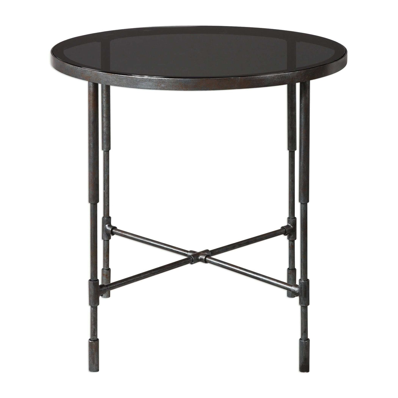 Vande Aged Steel Accent Table-Uttermost-UTTM-24783-Side Tables-1-France and Son