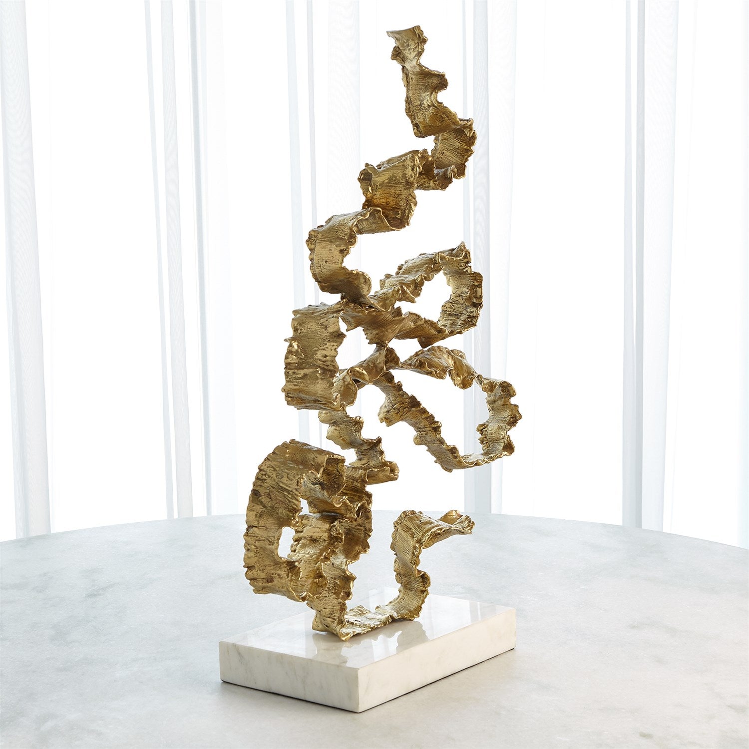 Squiggles Sculpture-Global Views-GVSA-9.93714-Decorative ObjectsNickel-4-France and Son