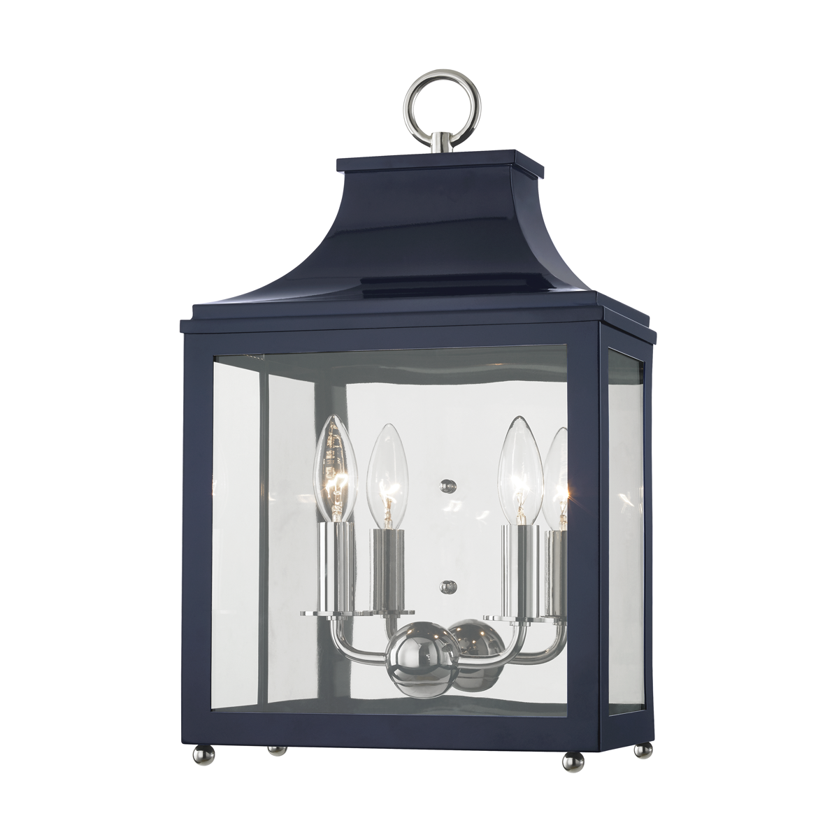 Leigh 2 Light Wall Sconce-Mitzi-HVL-H259102-PN/NVY-Wall LightingPolished Nickel/Navy-5-France and Son