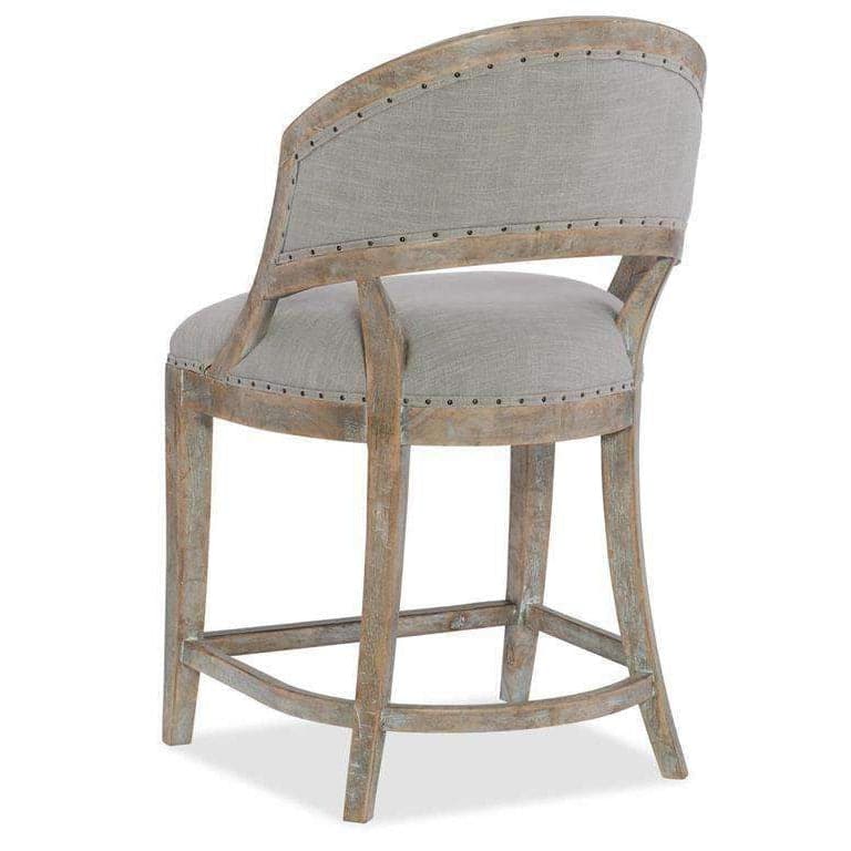 Boheme Garnier Barrel Back Counter Stool-Hooker-HOOKER-5750-25350-MWD-Bar Stools-2-France and Son