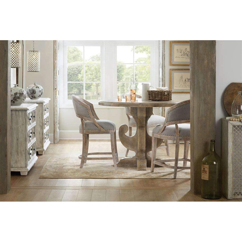 Boheme Garnier Barrel Back Counter Stool-Hooker-HOOKER-5750-25350-MWD-Bar Stools-5-France and Son