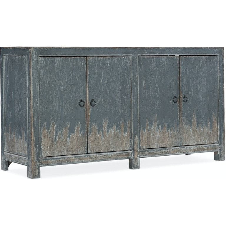 Four Door Media Console-Hooker-HOOKER-5750-55460-BLU-Media Storage / TV Stands-1-France and Son