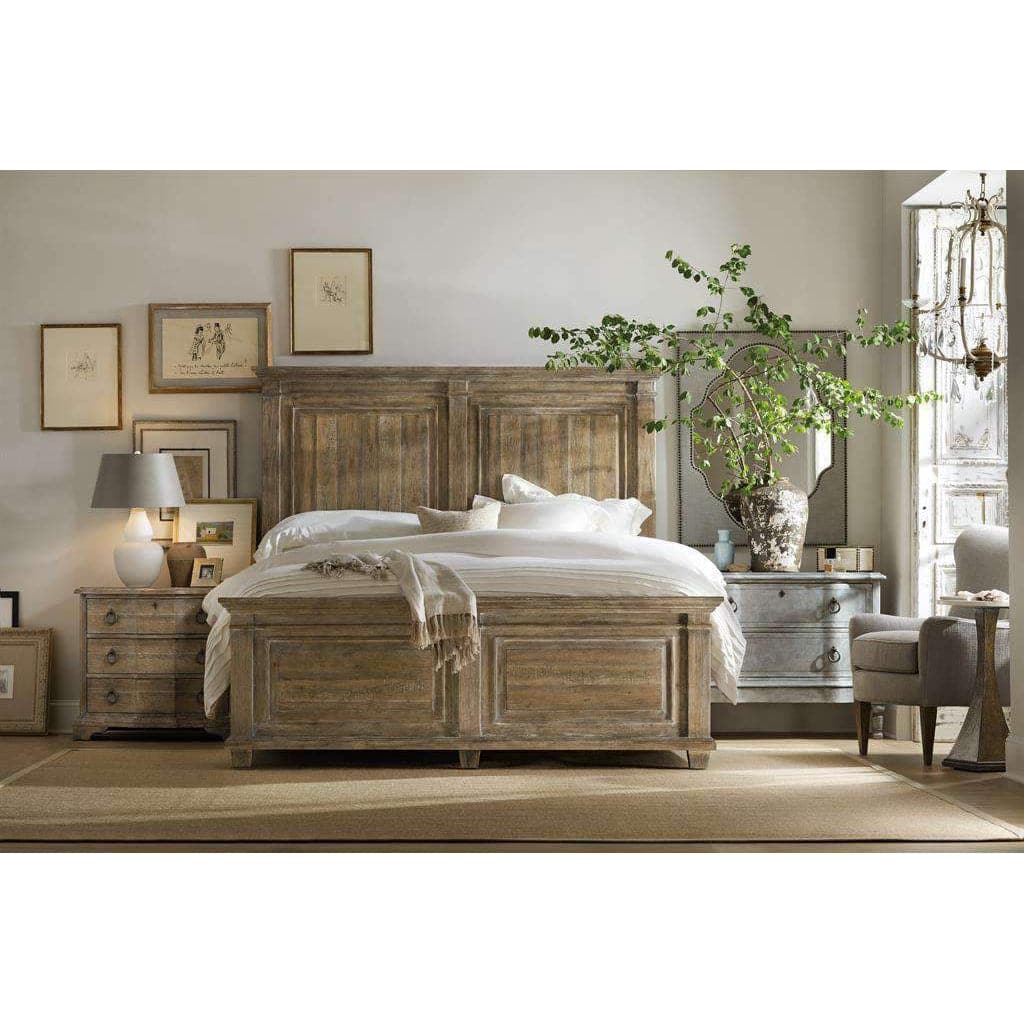 Light Wood Boheme Laurier Panel Bed-Hooker-HOOKER-5750-90260-MWD-BedsCalifornia King-4-France and Son