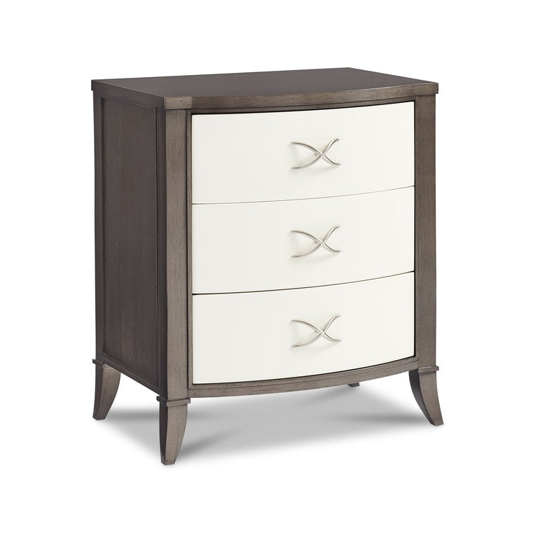 Carrington Three Drawer Nightstand-Hickory White-HICW-575-71-Nightstands-1-France and Son
