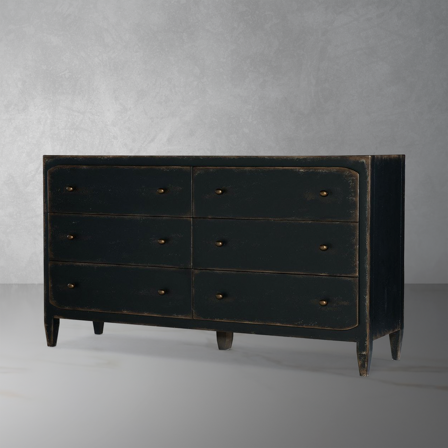 Ciao Bella Six-Drawer Dresser- Black-Hooker-HOOKER-5805-90002-99-Dressers-1-France and Son