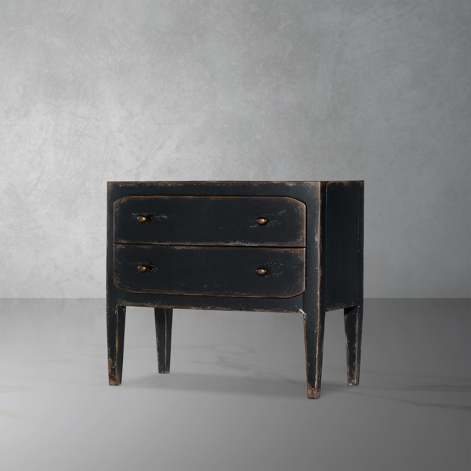 Ciao Bella Two-Drawer Nightstand-Hooker-HOOKER-5805-90016-99-NightstandsBlack-1-France and Son