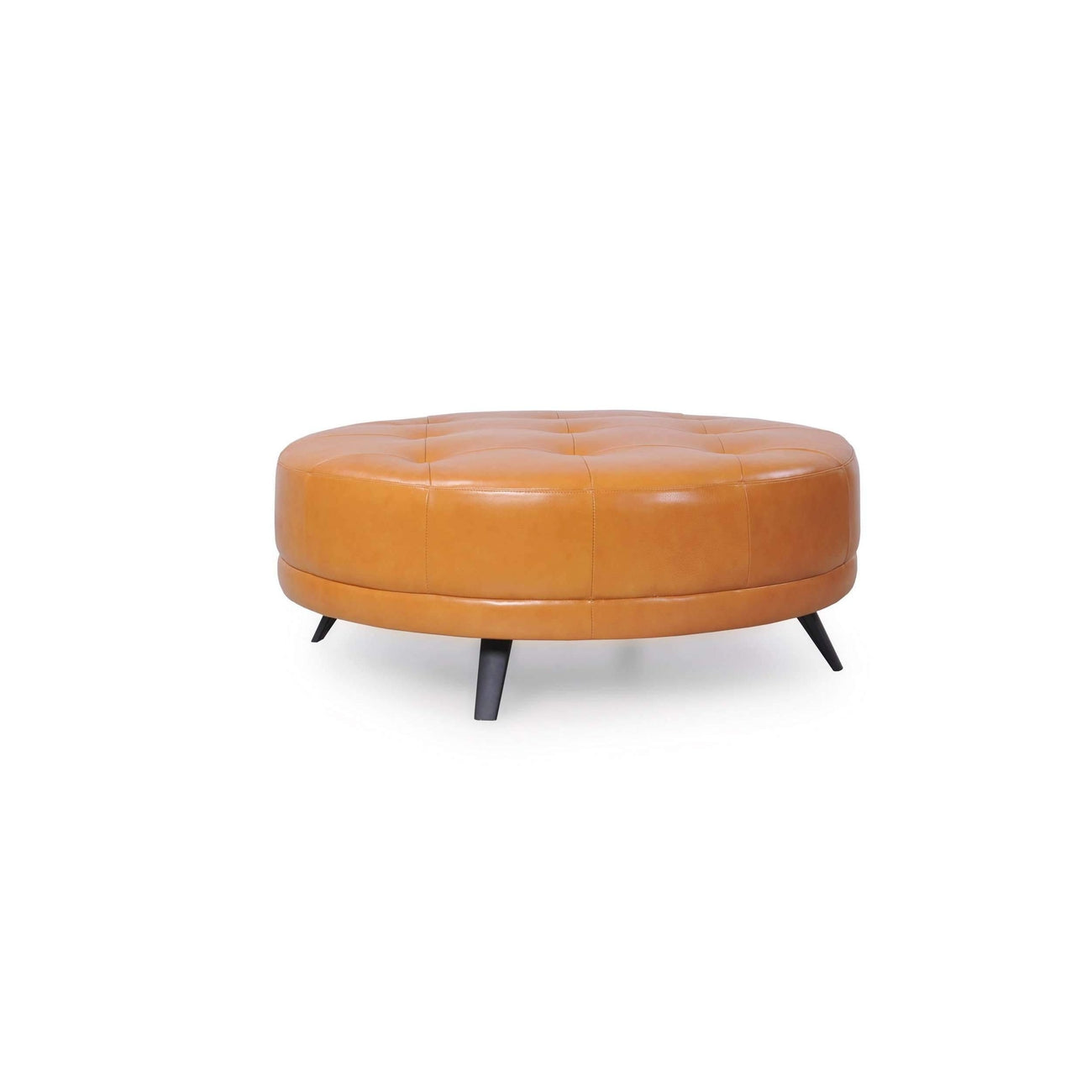 Cesare Round Ottoman-Moroni Leather-MORONI-58140D2220-Stools & Ottomans-1-France and Son