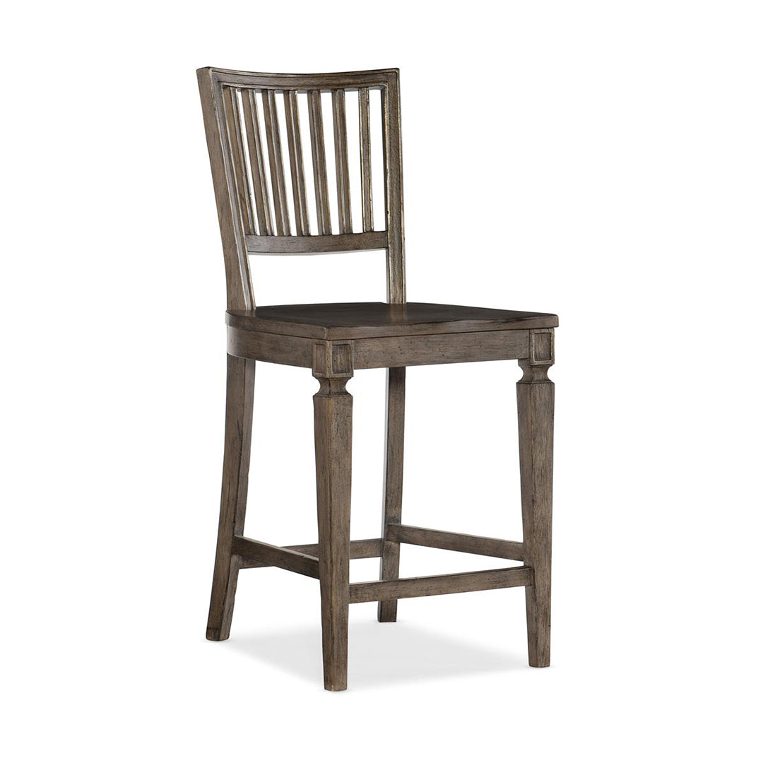 Woodlands Wood Bar & Counter Chair-Hooker-HOOKER-5820-75350-84-Bar StoolsCounter Stool-4-France and Son