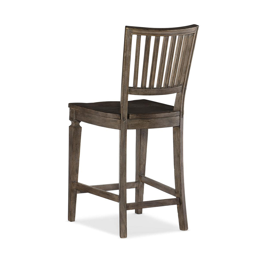 Woodlands Wood Bar & Counter Chair-Hooker-HOOKER-5820-75350-84-Bar StoolsCounter Stool-5-France and Son