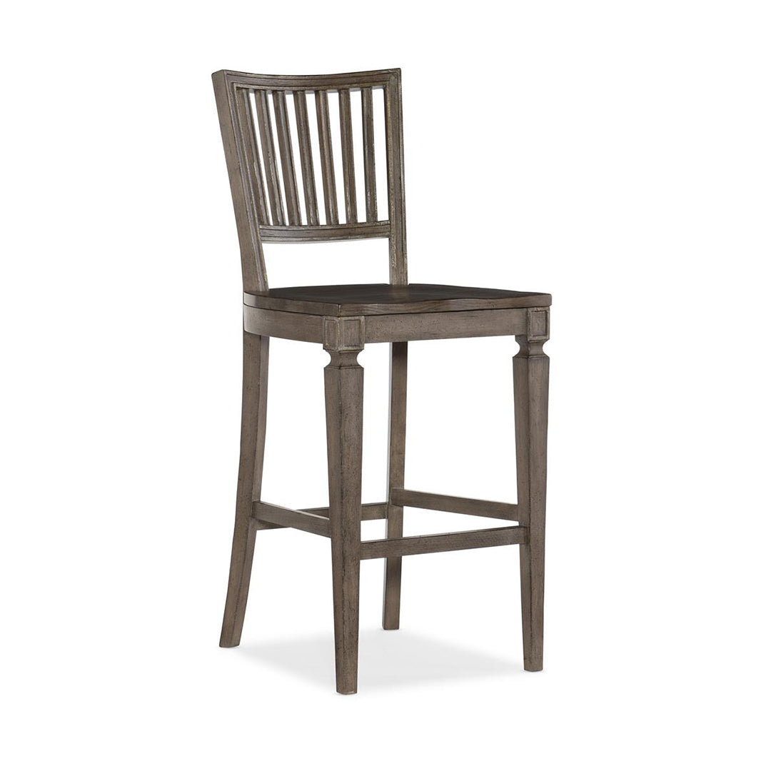 Woodlands Wood Bar & Counter Chair-Hooker-HOOKER-5820-75350-84-Bar StoolsCounter Stool-1-France and Son