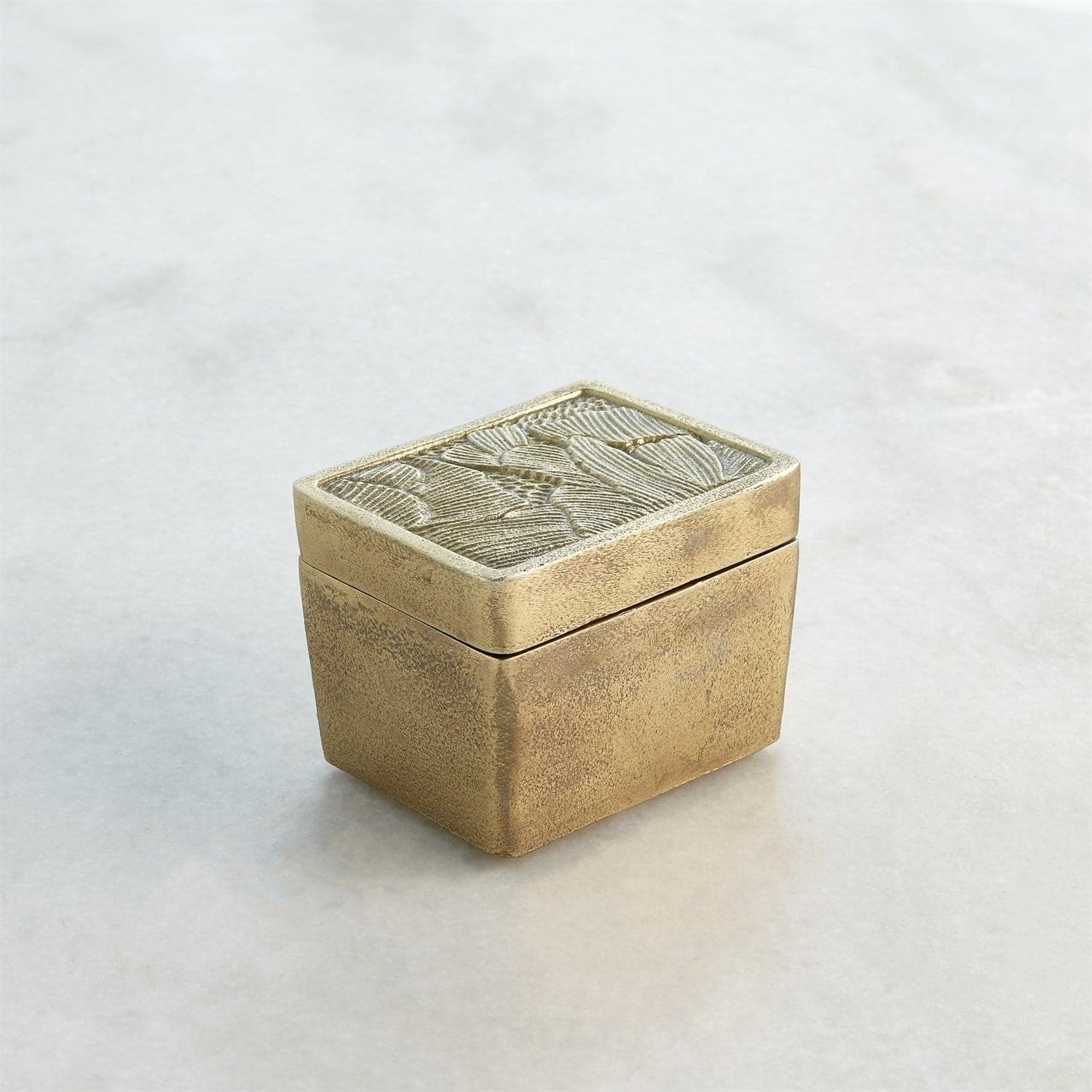 Flora Box-Antique Brass