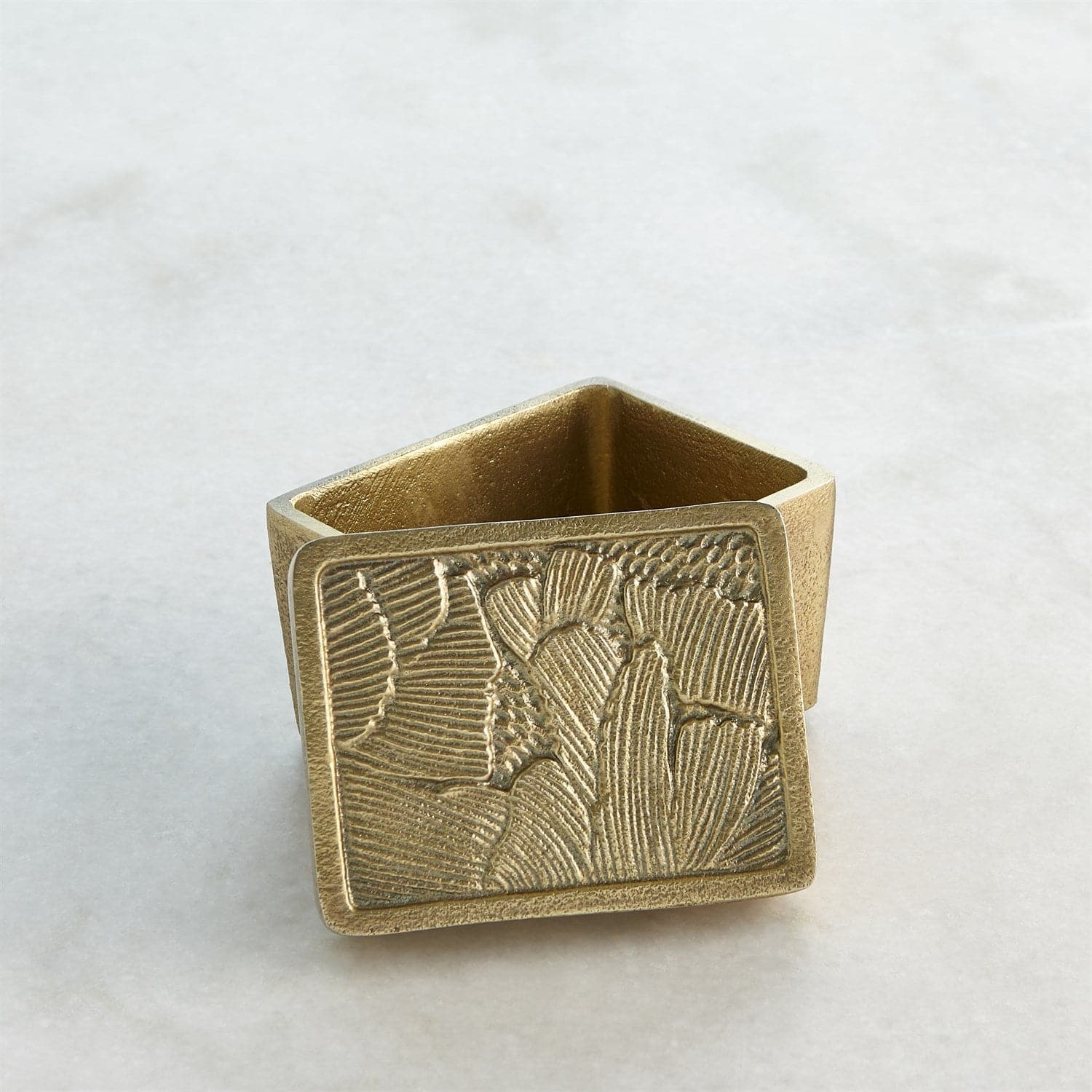 Flora Box-Antique Brass