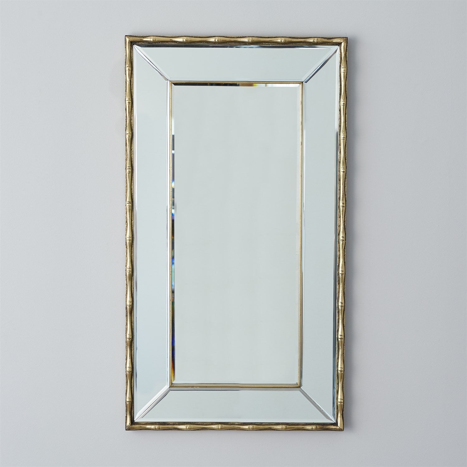 Bamboo Mirror-Global Views-GVSA-9.93677-MirrorsAntique Brass-3-France and Son