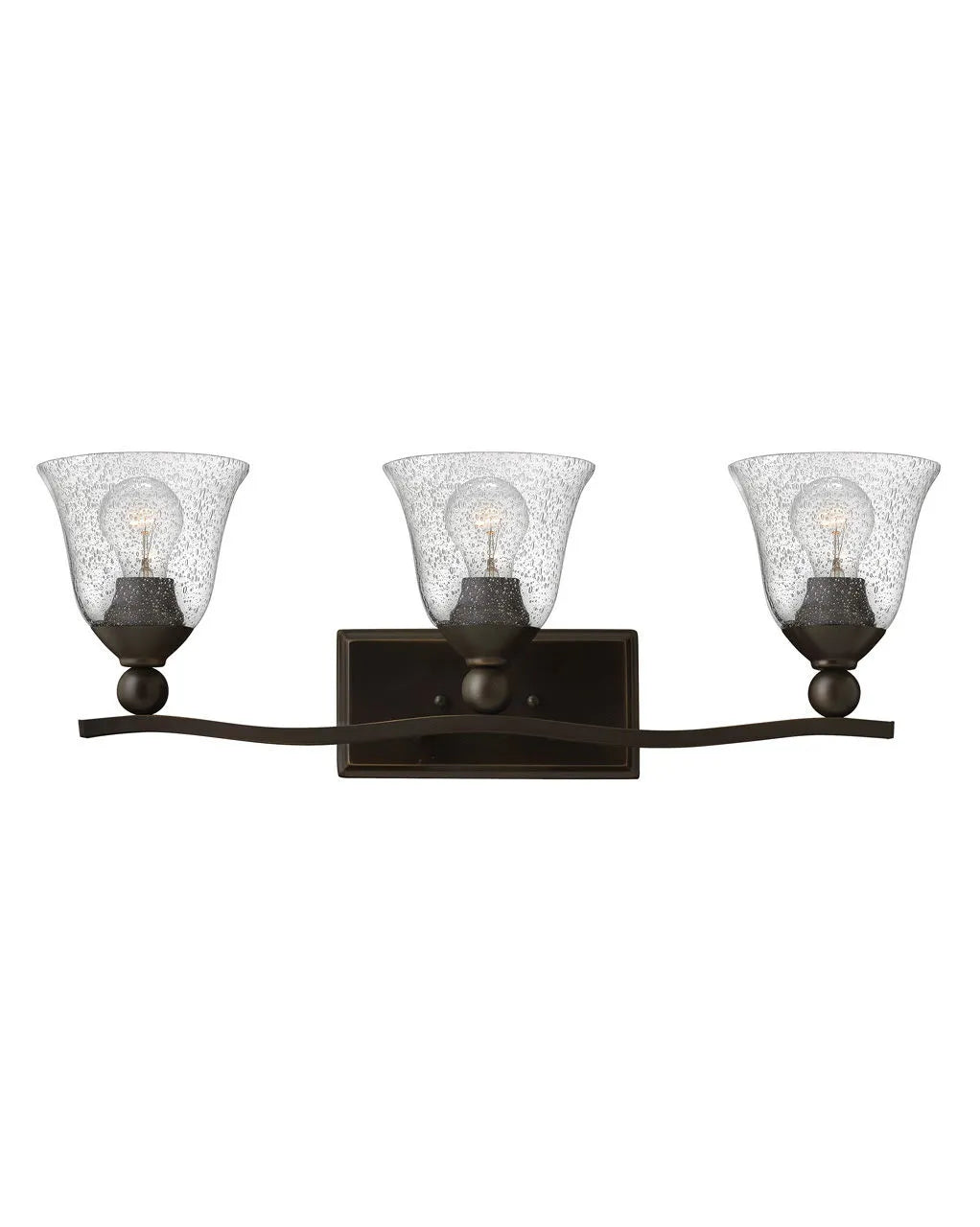 Bath Bolla - Three Light Vanity-Hinkley Lighting-HINKLEY-5893OB-CL-Bathroom LightingOlde Bronze with Clear Seedy glass-3-France and Son