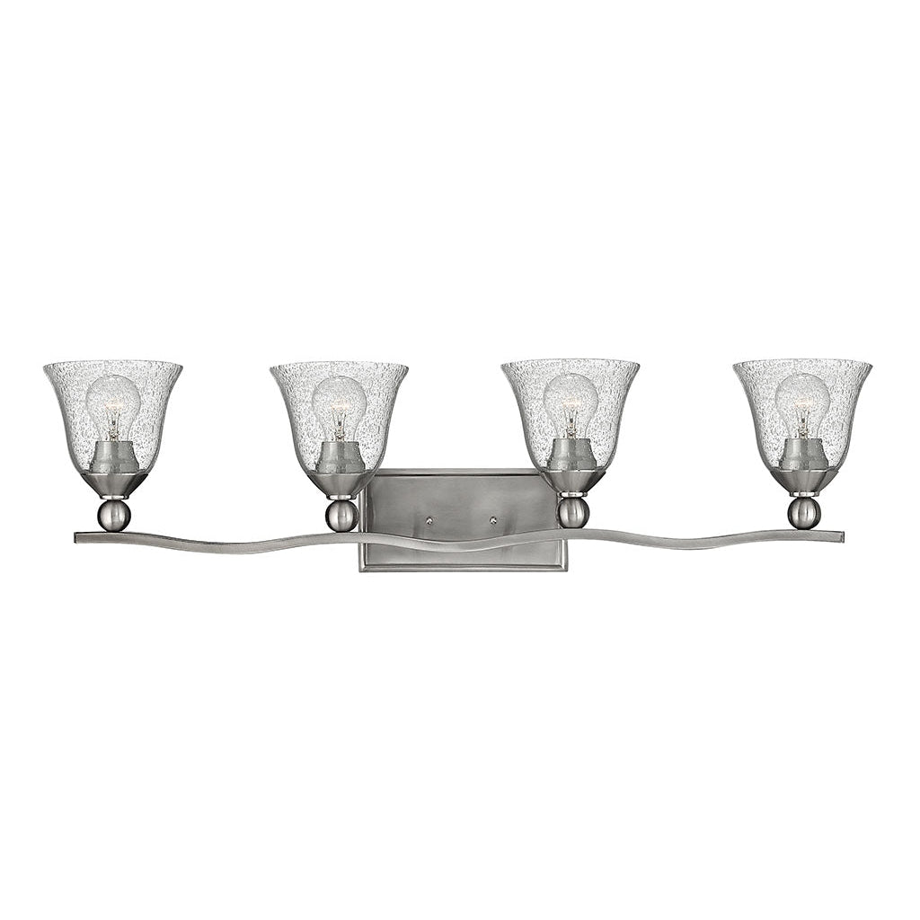 Bath Bolla - Four Light Vanity-Hinkley Lighting-HINKLEY-5894BN-CL-Bathroom LightingBrushed Nickel with Clear glass-2-France and Son