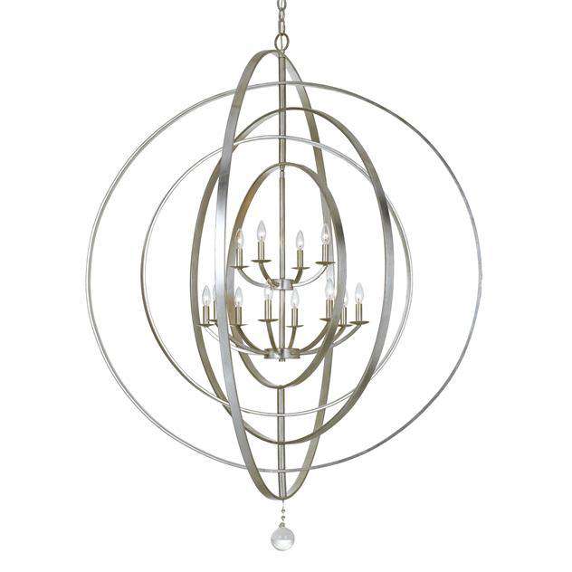 Luna 12 Light Chandelier-Crystorama Lighting Company-CRYSTO-590-EB-GA-ChandeliersEnglish Bronze & Antique Gold-1-France and Son