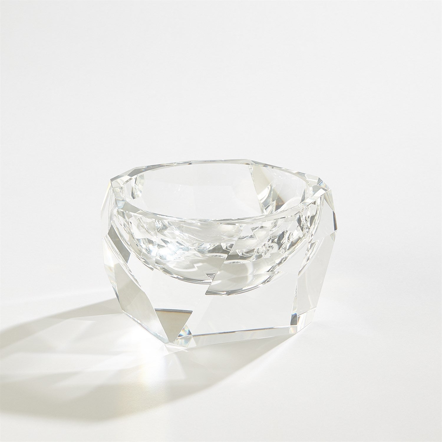 Multi Facet Crystal Bowl-Global Views-GVSA-8.83026-BowlsSmall-Clear-5-France and Son