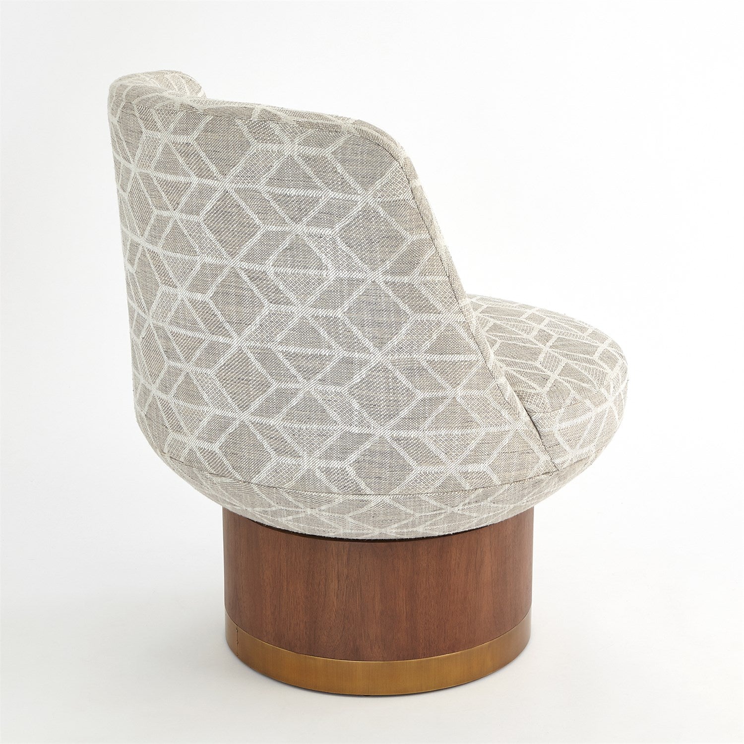 Brado Round Swivel Chair-Muslin-Global Views-GVSA-7.20236-MUSLIN-Lounge Chairs-3-France and Son