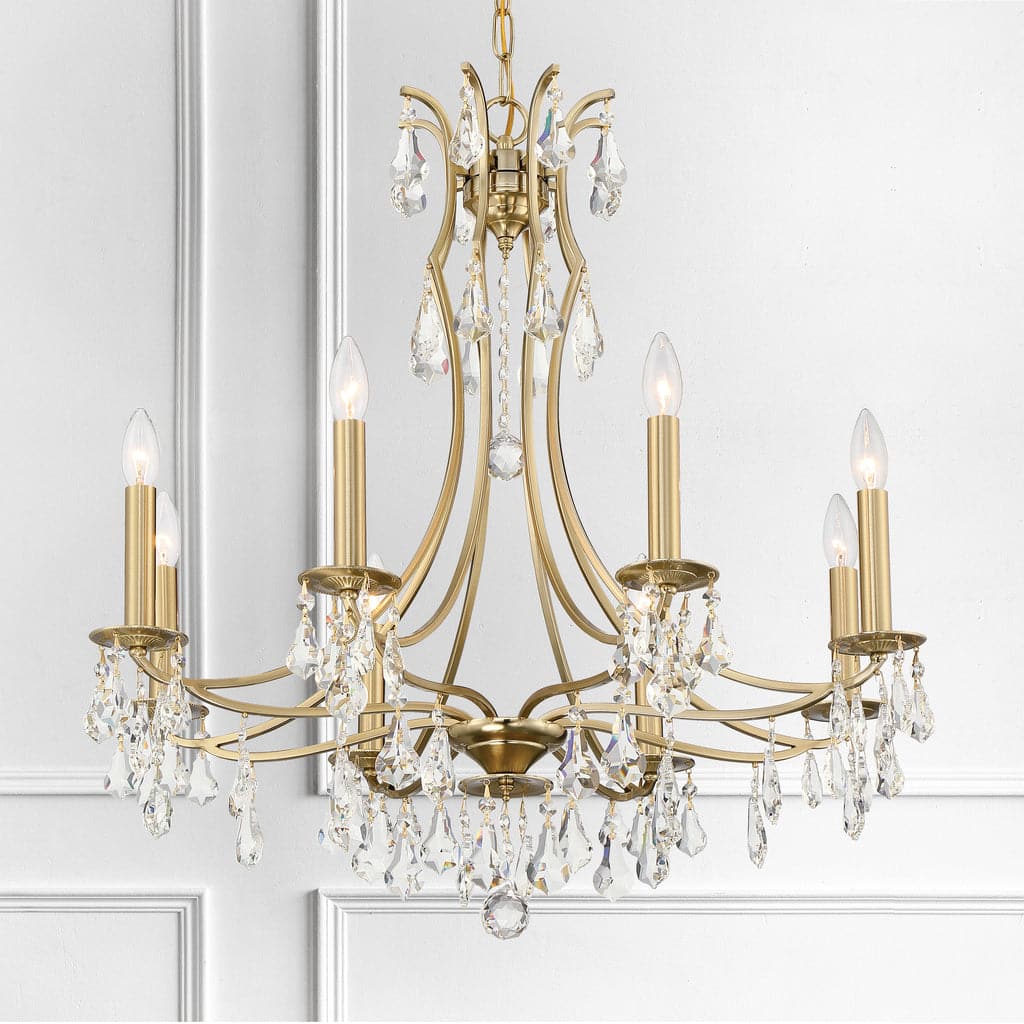 Cedar 8 Light Chandelier-Crystorama Lighting Company-CRYSTO-5938-VG-CL-MWP-Chandeliers-2-France and Son