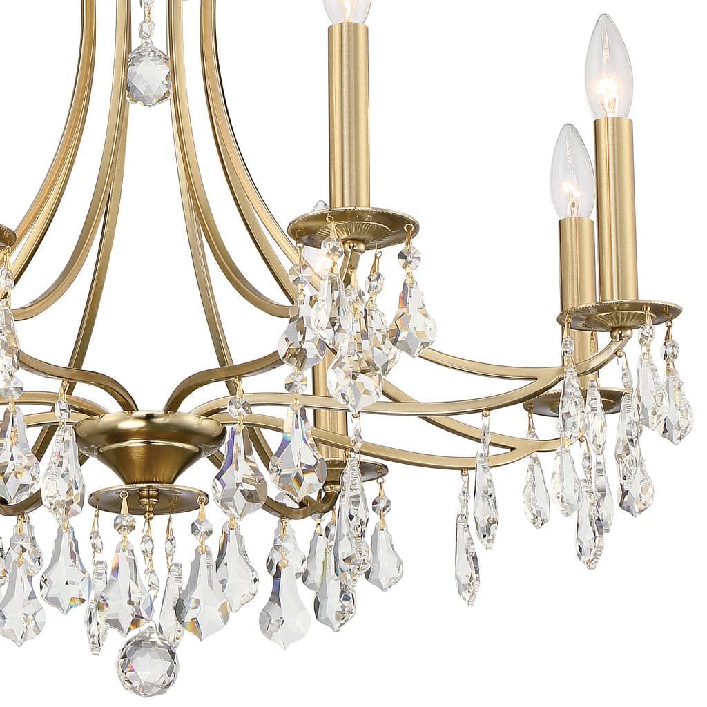 Cedar 8 Light Chandelier-Crystorama Lighting Company-CRYSTO-5938-VG-CL-MWP-Chandeliers-4-France and Son