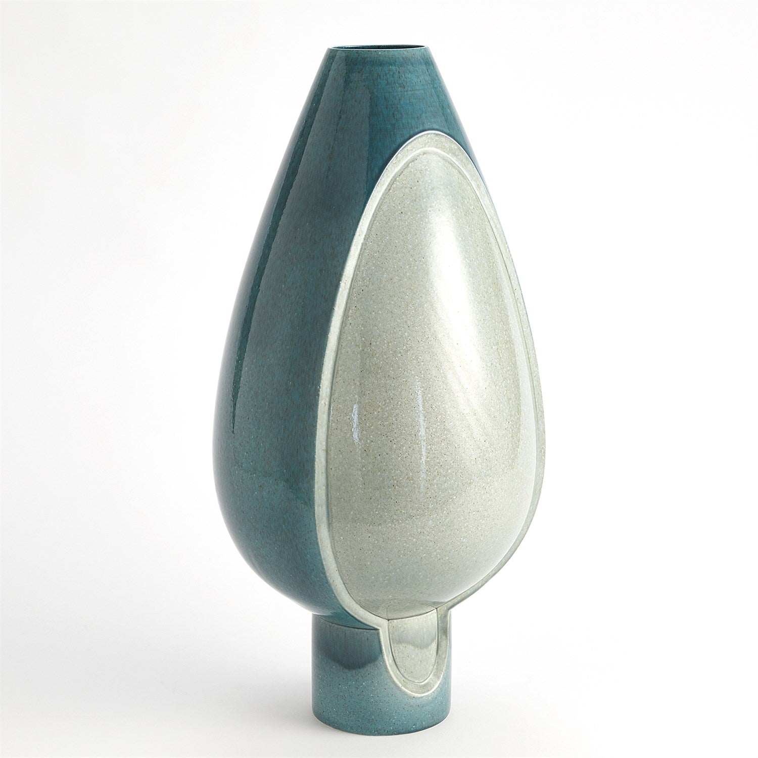 Two Tone Pod Vase-Tall-Global Views-GVSA-1.10794-VasesAzure-2-France and Son