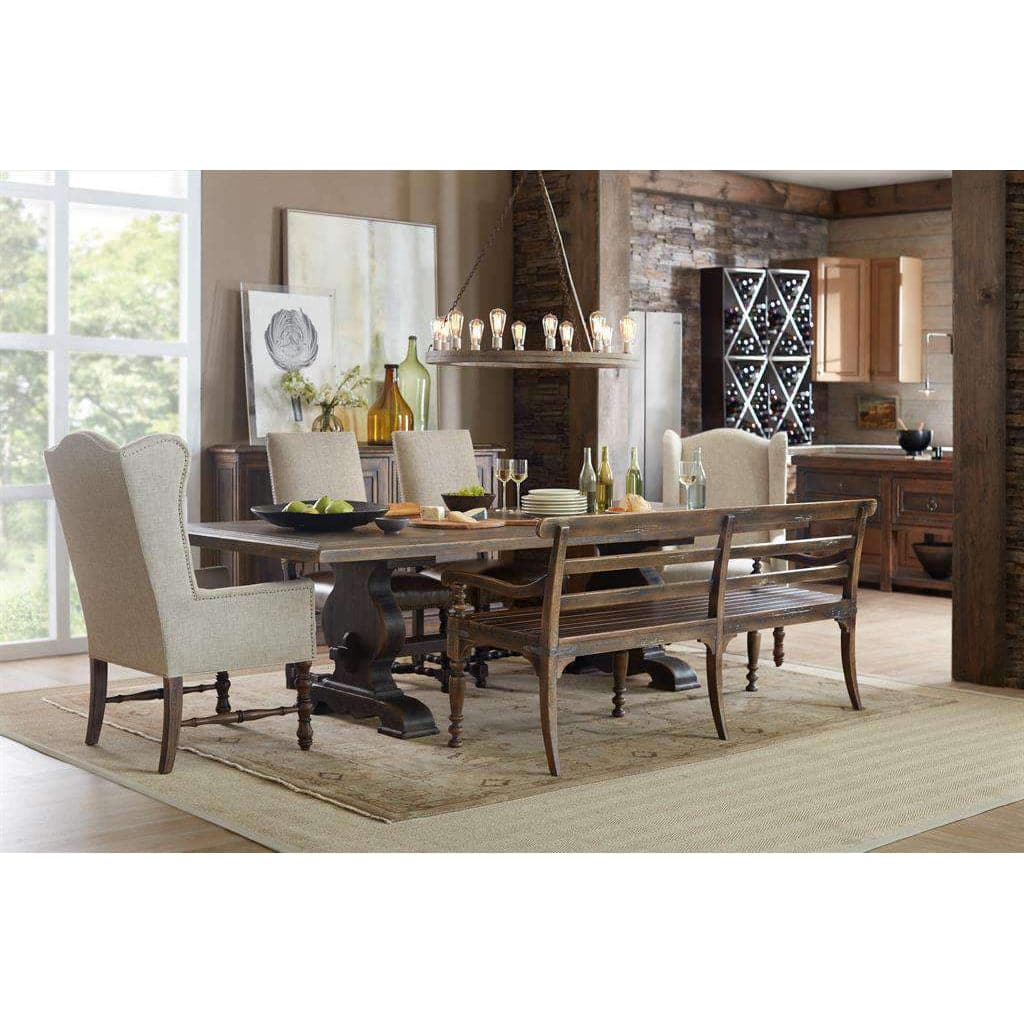 Hill Country Helotes Dining Bench-Hooker-HOOKER-5960-75315-BRN-Benches-4-France and Son