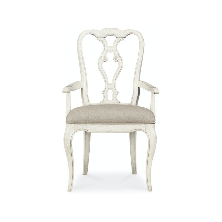 Traditions Wood Back Arm Chair-Hooker-HOOKER-5961-75400-02-Dining ChairsWhite-4-France and Son