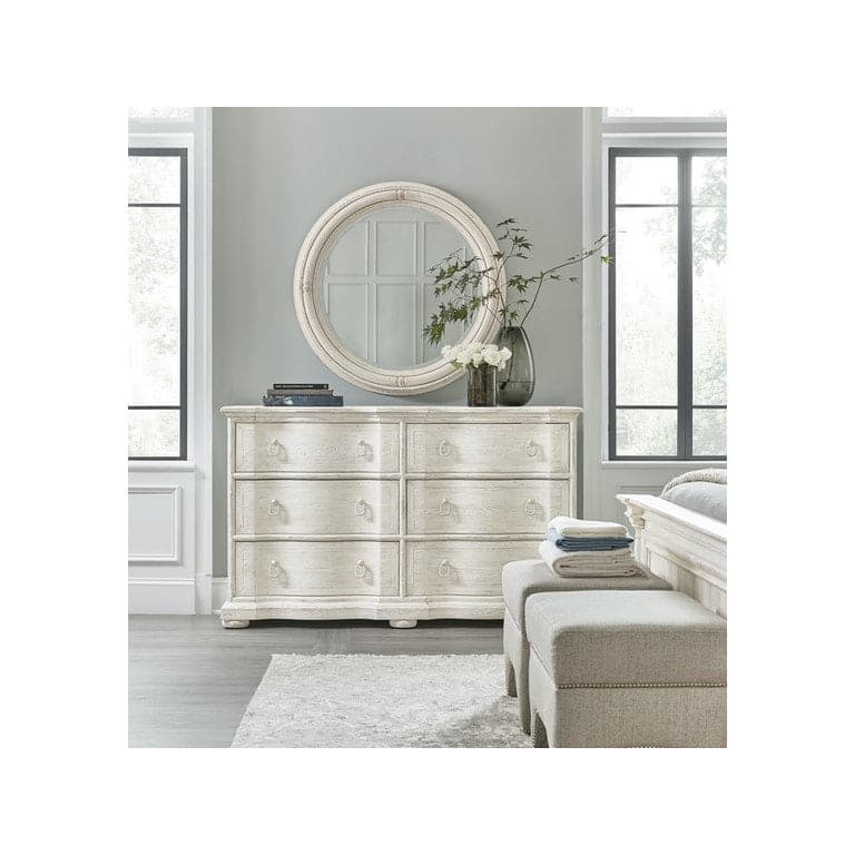 Traditions Six-Drawer Dresser-Hooker-HOOKER-5961-90002-02-DressersWhite-3-France and Son