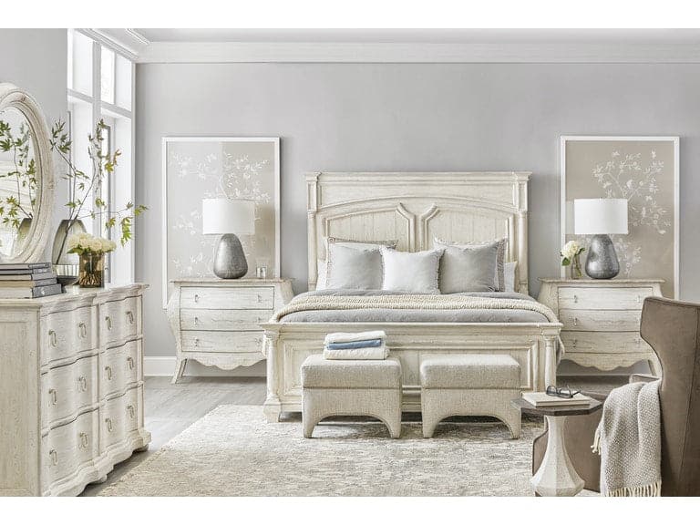 Heritage King Panel Bed - White