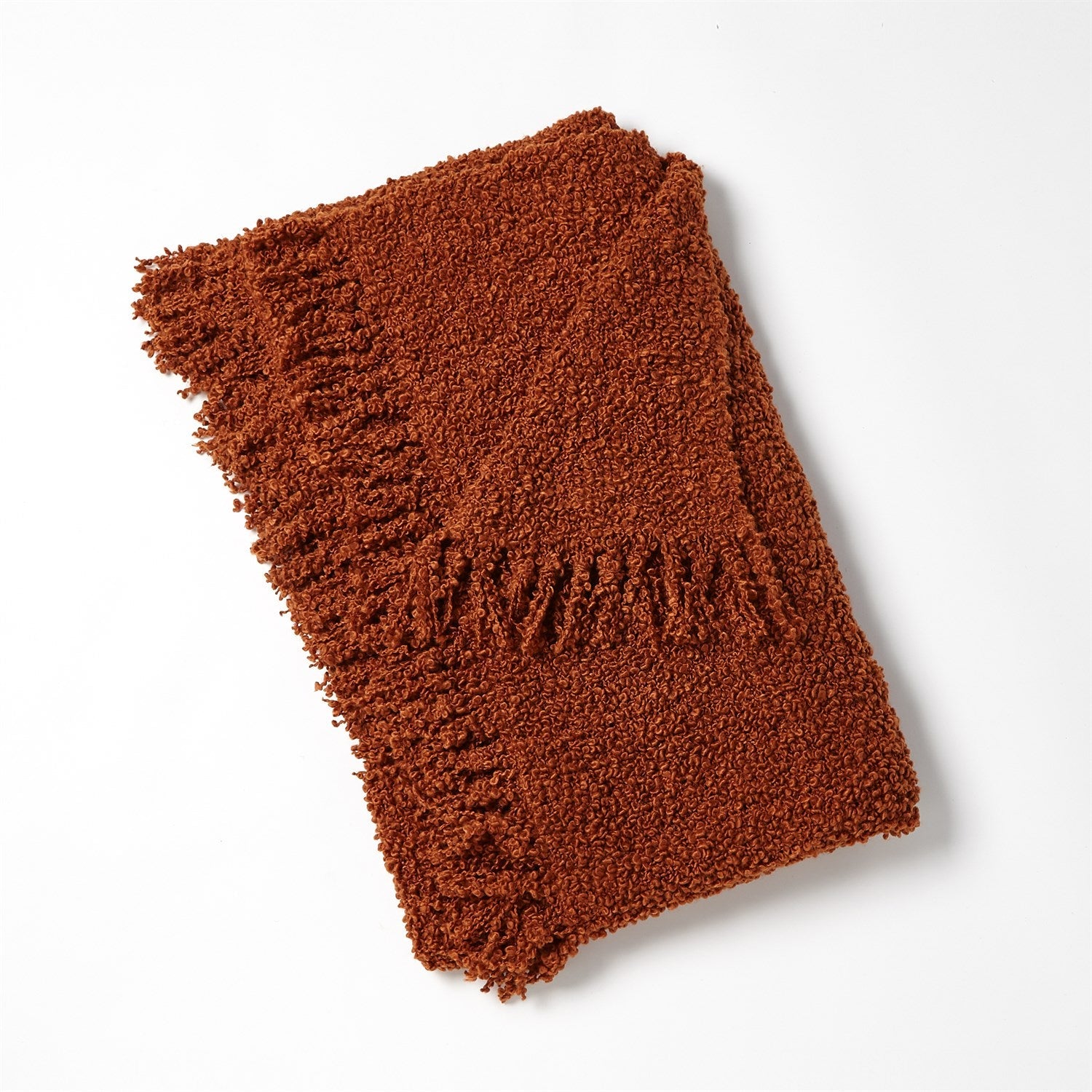 Textured Boucle Throw-Global Views-GVSA-7.91484-ThrowsRust-1-France and Son