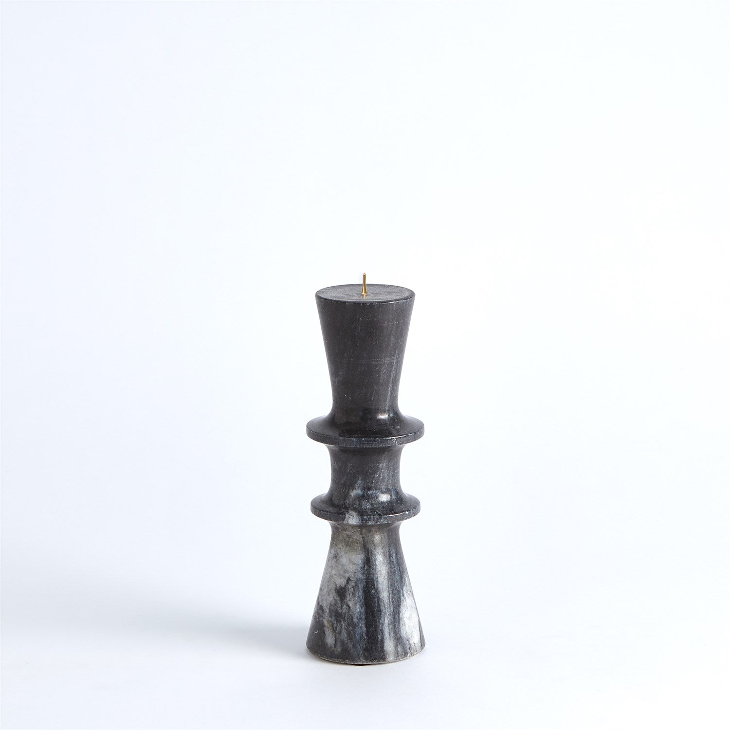 Double Flair Candle Stand - Black-Global Views-GVSA-7.91493-Candle HoldersBlack-1-France and Son