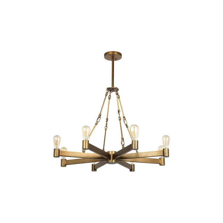 Manchester 8 Light Chandelier Brass-Jamie Young-JAMIEYO-5MAN8-CHAB-Chandeliers-1-France and Son