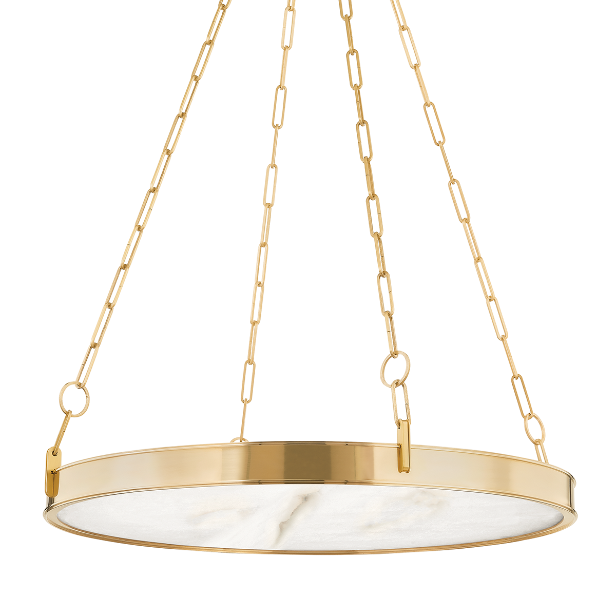 Kirby 1 Light Chandelier - Large-Hudson Valley-HVL-7230-AGB-ChandeliersAged Brass-1-France and Son