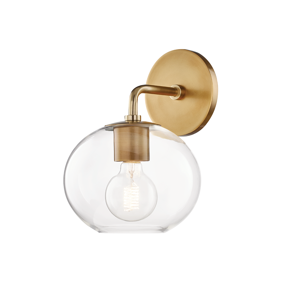 Margot 1 Light Wall Sconce-Mitzi-HVL-H270101-AGB-Outdoor Wall SconcesAged Brass-1-France and Son