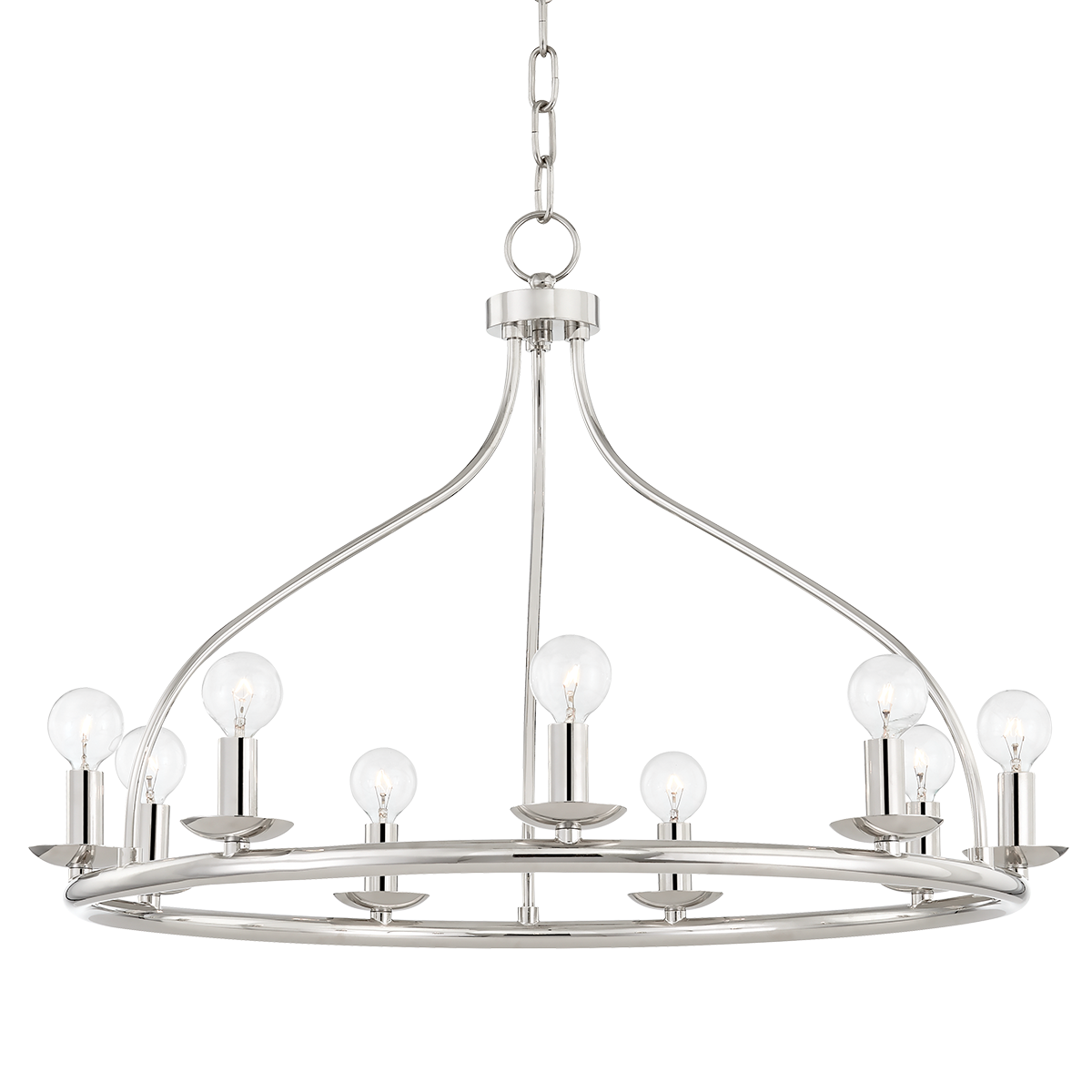 Kendra 9 Light Chandelier-Mitzi-HVL-H511809-PN-ChandeliersPolished Nickel-3-France and Son