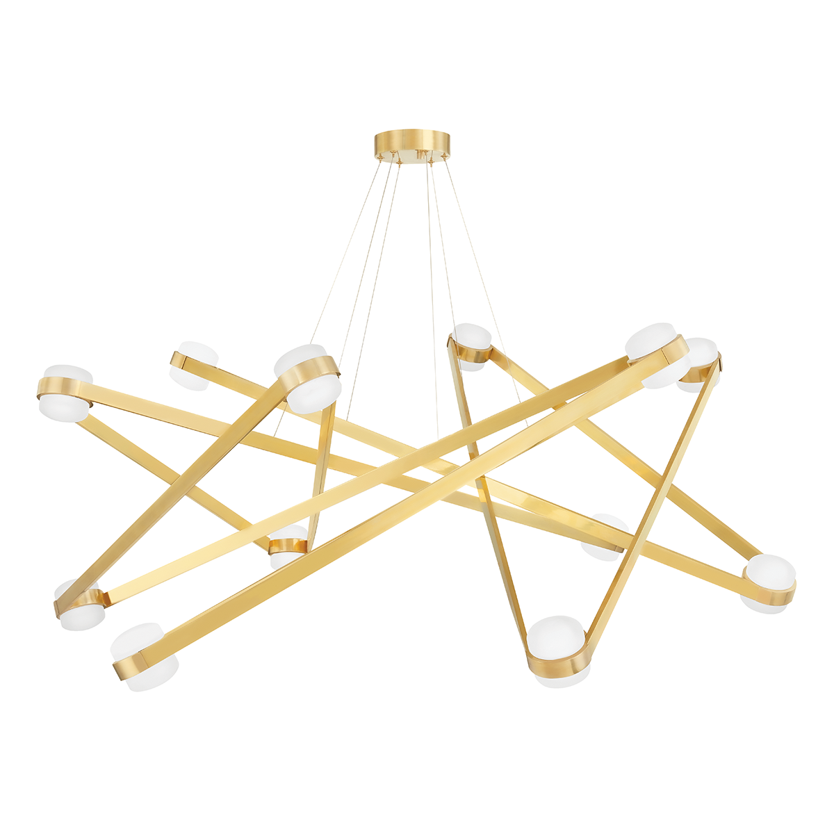 Orbit 12 Light Chandelier-Hudson Valley-HVL-2756-AGB-ChandeliersAged Brass-1-France and Son