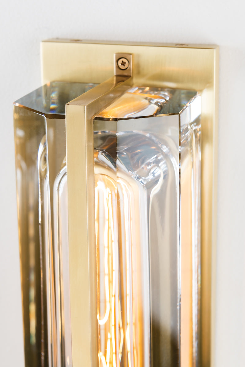 Hawkins 1 Light Wall Sconce-Hudson Valley-HVL-1731-AGB-Outdoor Wall SconcesAged Brass-2-France and Son