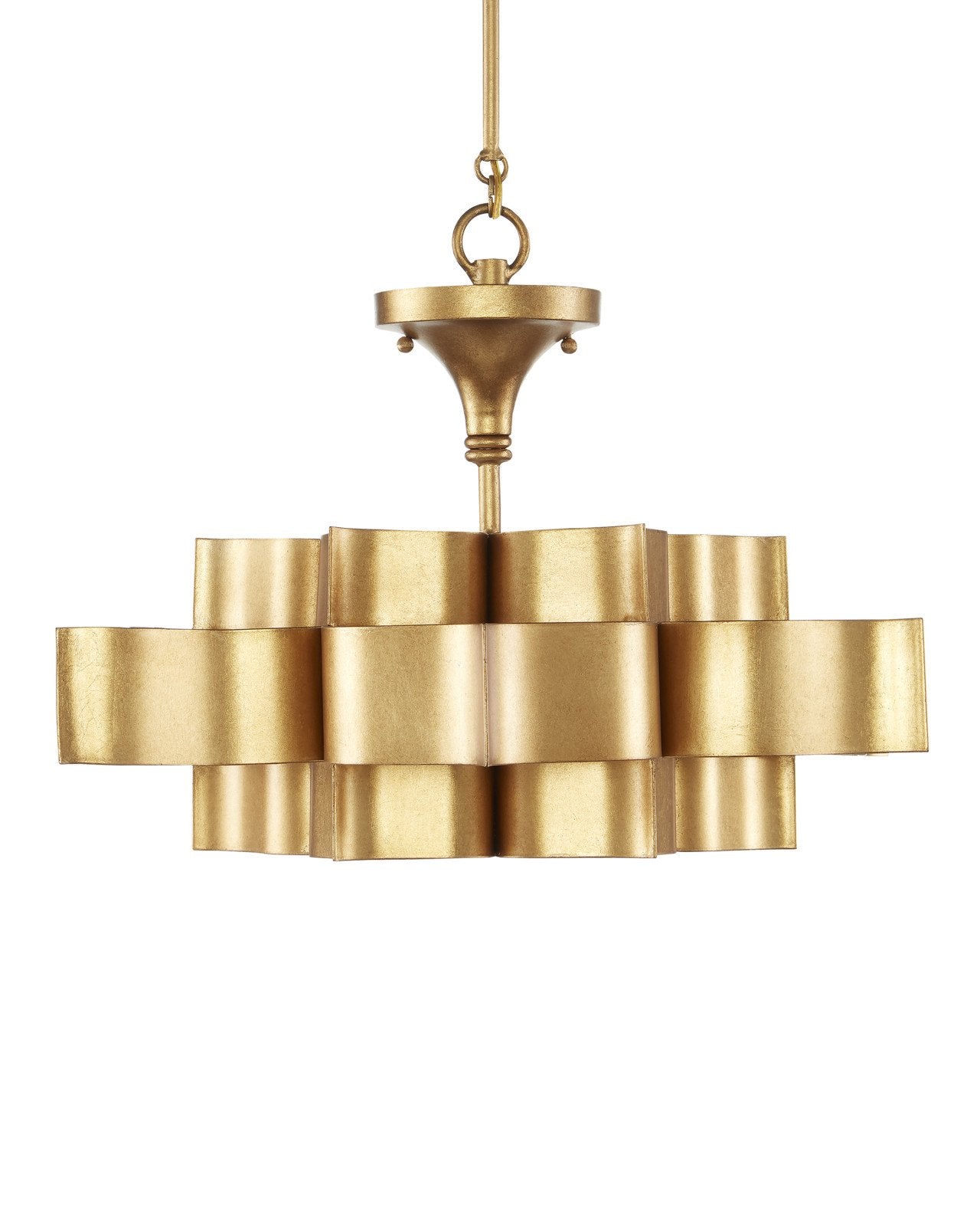 Grand Lotus Small Gold Chandelier