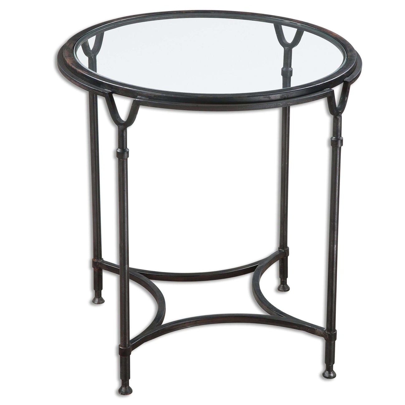 Samson Glass Side Table-Uttermost-UTTM-24469-Side Tables-1-France and Son