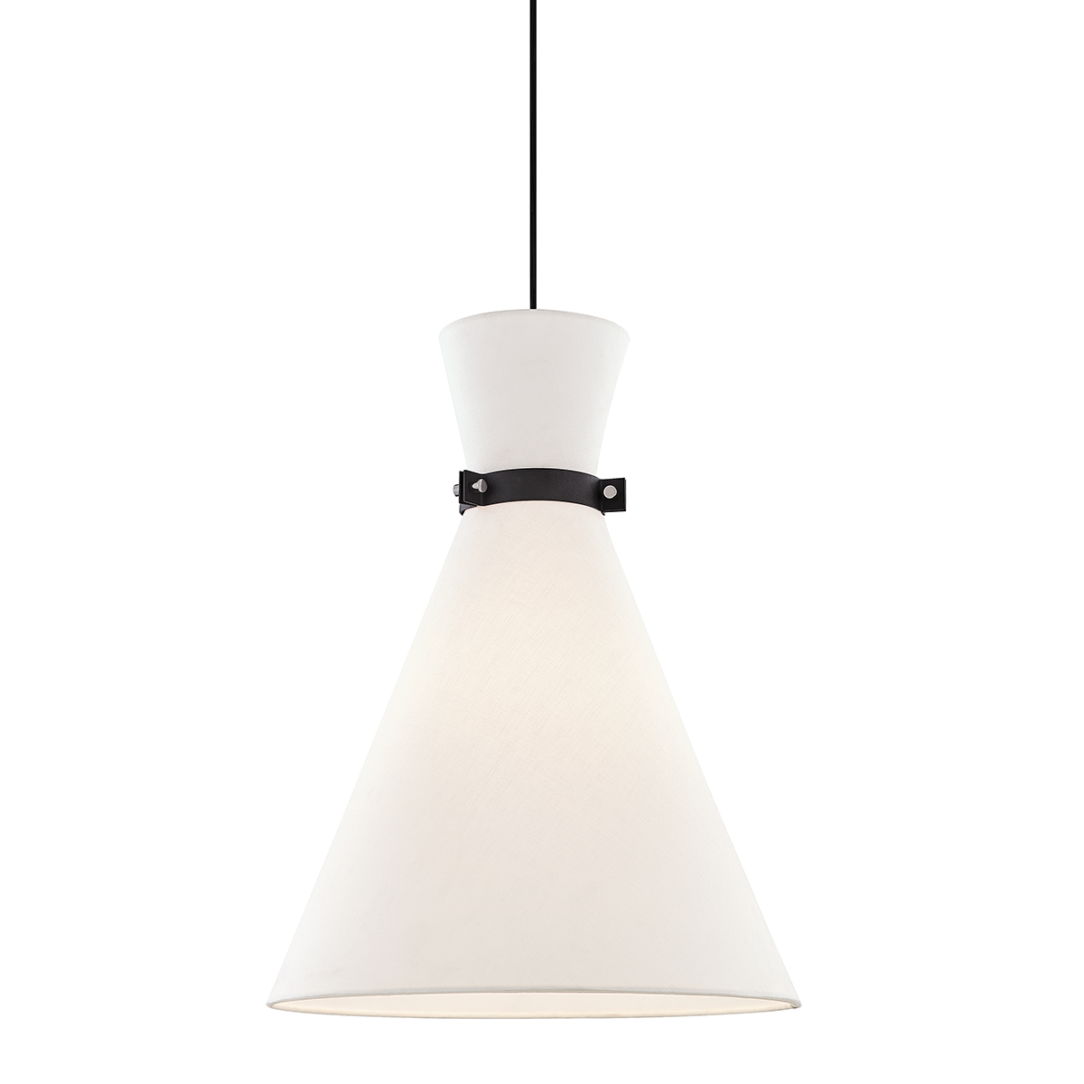 Julia 1 Light Large Pendant-Mitzi-HVL-H294701L-PN/BK-PendantsPolished Nickel / Black-3-France and Son