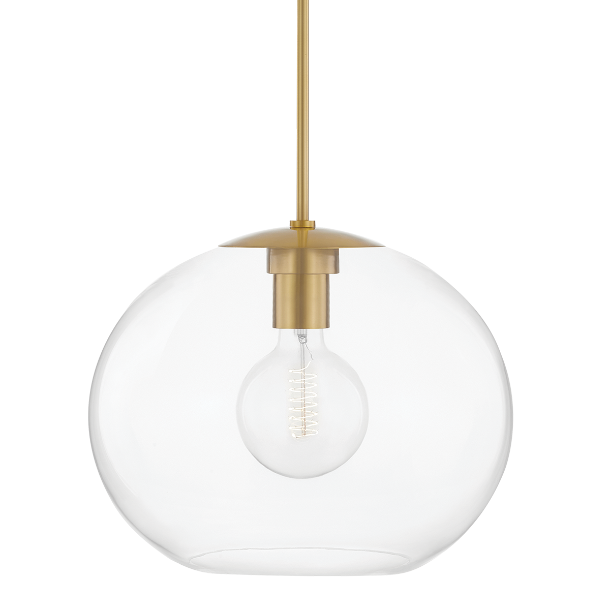 Margot 1 Light Extra Large Pendant-Mitzi-HVL-H270701XL-AGB-PendantsAged Brass-1-France and Son