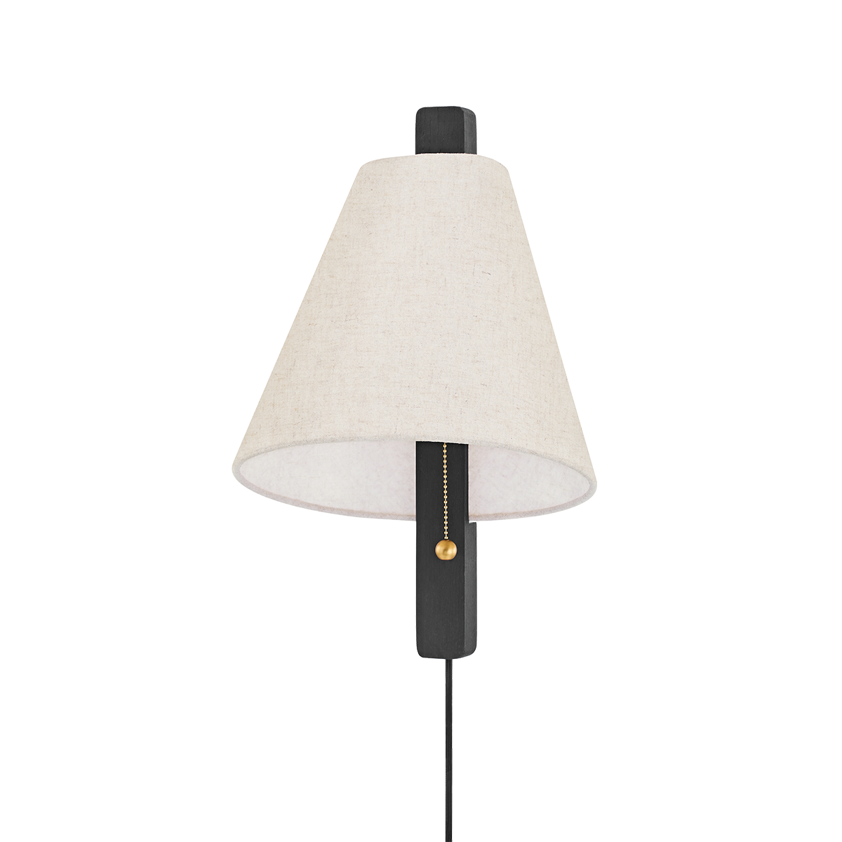 Ellen 1 Light Plug - In Sconce-Mitzi-HVL-HL636201-AGB/WCA-Wall LightingAged Brass / Wood Charred Ash-1-France and Son