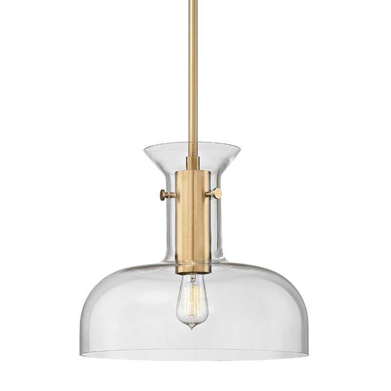 Coffey 1 Light Pendant-Hudson Valley-HVL-7916-AGB-1-PendantsLarge-Aged Brass-1-France and Son