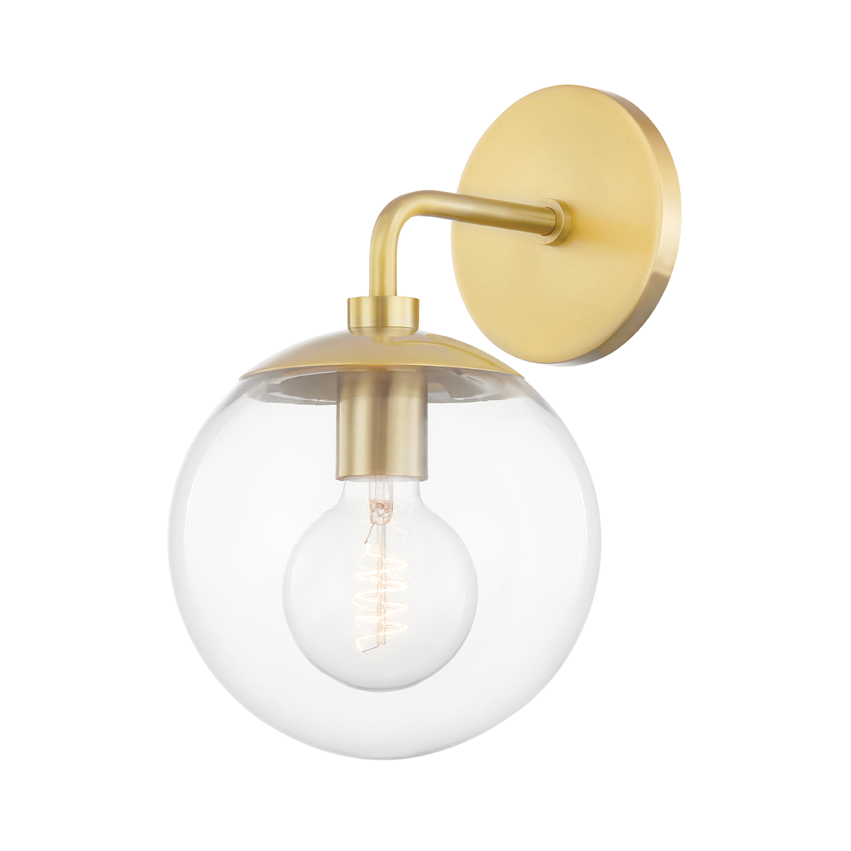 Meadow 1 Light Wall Scone-Mitzi-HVL-H503101-AGB-Outdoor Wall SconcesAged Brass-1-France and Son