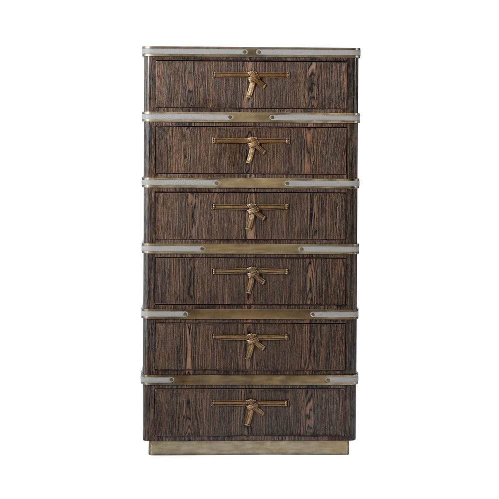 Iconic Hi Boy Chest of Drawers-Theodore Alexander-THEO-6005-614-DressersDark Walnut Finish-2-France and Son