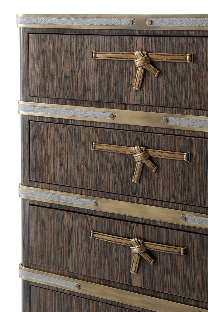 Iconic Hi Boy Chest of Drawers-Theodore Alexander-THEO-6005-614-DressersDark Walnut Finish-6-France and Son