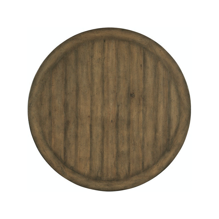 Surfrider 48in Rattan Round Dining Table-Hooker-HOOKER-6015-75203-80-Dining TablesLight Wood-6-France and Son