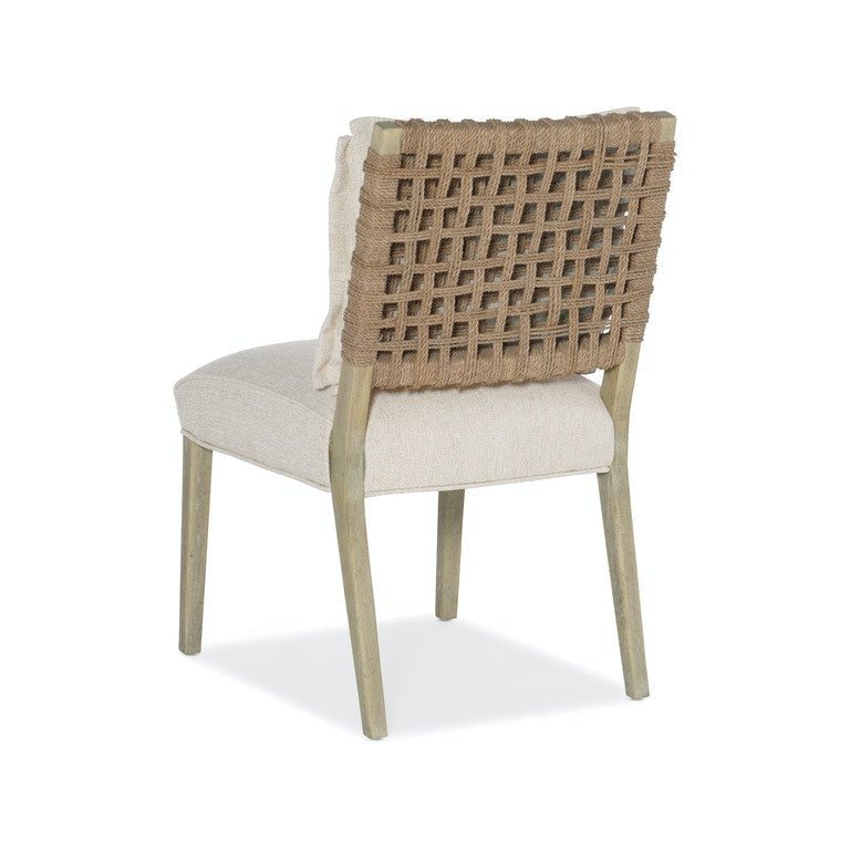 Woven Back Side Chair-Hooker-HOOKER-6015-75311-89-Dining ChairsDark Wood-6-France and Son