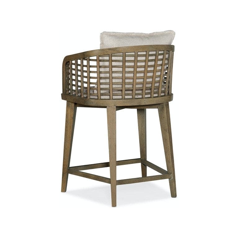 Barrel Back Counter Stool-Hooker-HOOKER-6015-75350-89-Bar StoolsDark Wood-3-France and Son